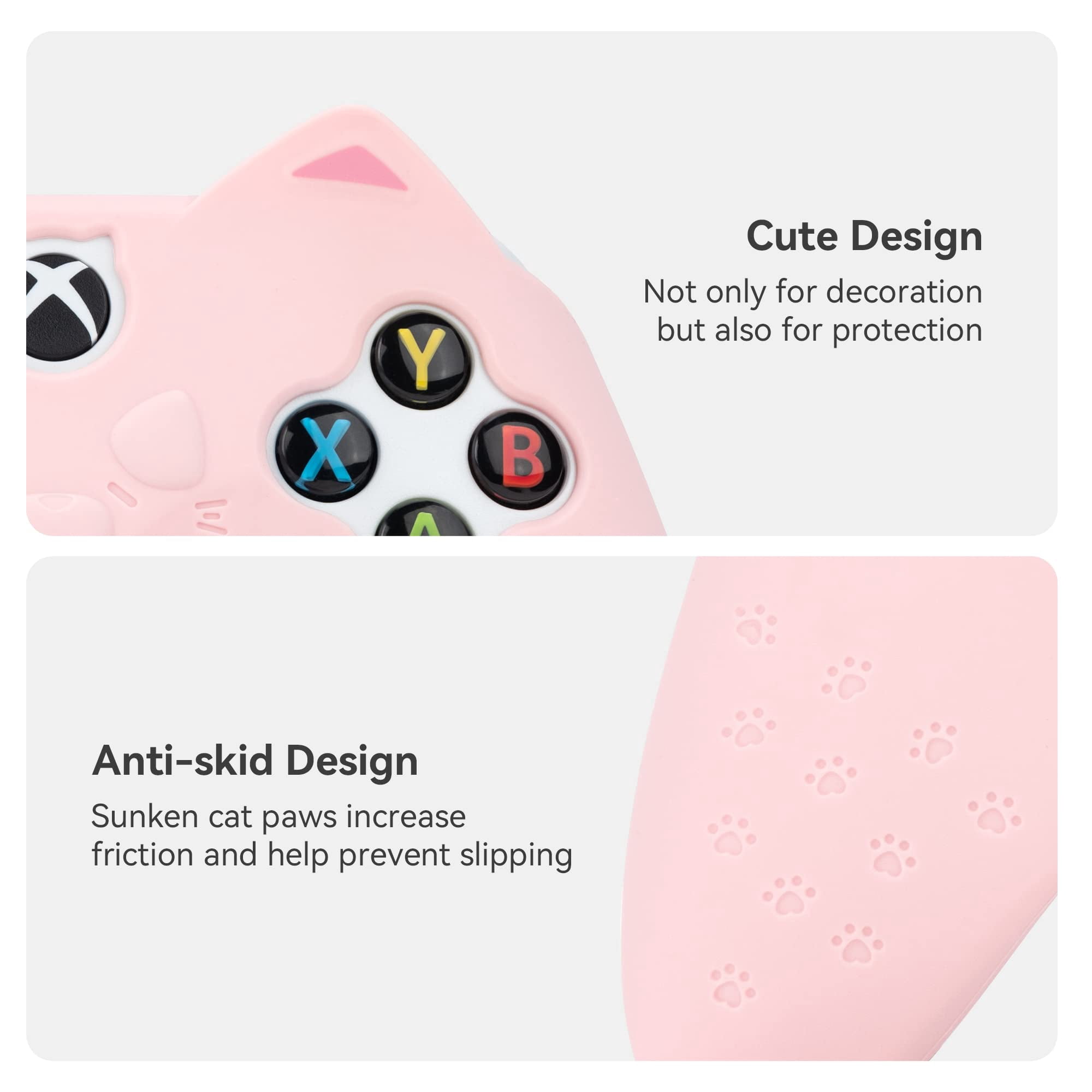 GeekShare Protective Case for Xbox Series X Controller Grips Set Silicone