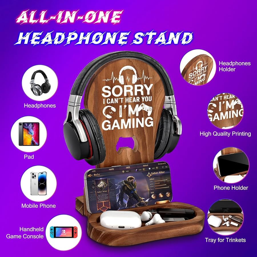 Gamer Gifts for Men Teenage Boys Birthday Christmas Gaming Headset Stand
